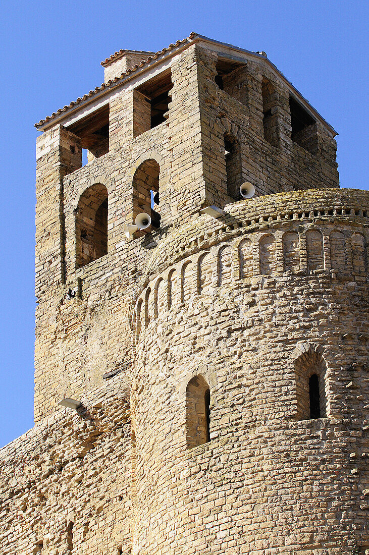 St. Peter's collegiate church, Ager. La Noguera, Lleida province, Catalonia, Spain