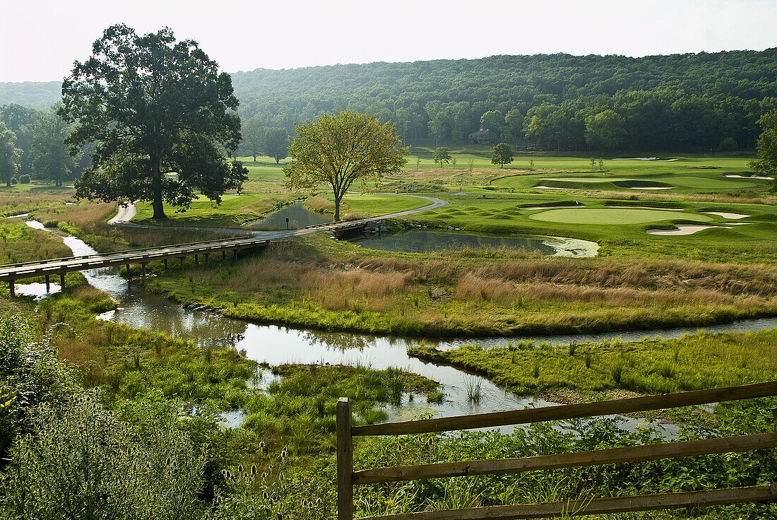 Golf course at recently reopened, historic Bedford Springs Resort, Pennsylvania