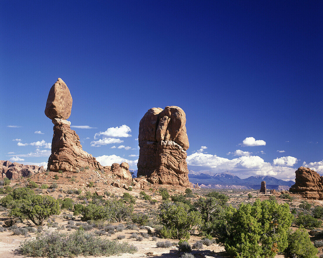 scenic balanced rock arches national park utah usa