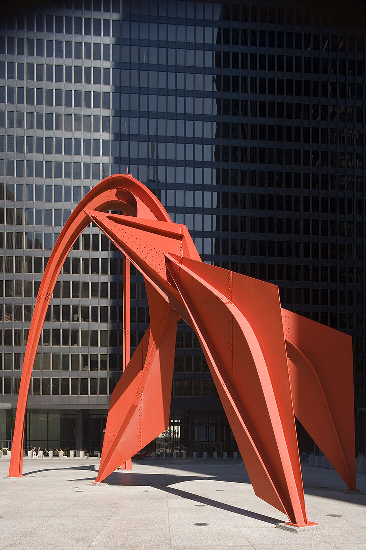 Flamingo sculpture in Federal Plaza, CHICAGO, Illinois, USA