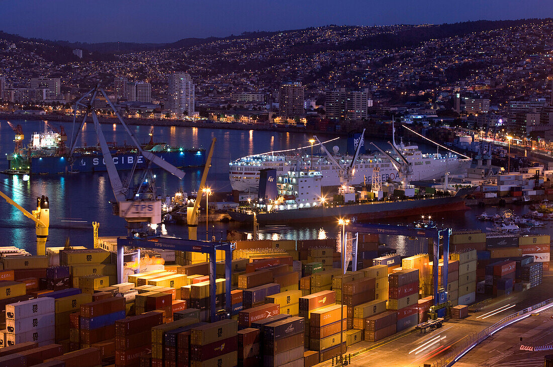 CONTAINER PORT, VALPARAISO BAY, CHILE