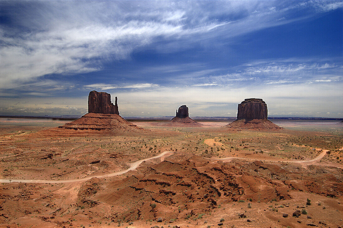 Butte rock formations, Monument Valley. Arizona, USA