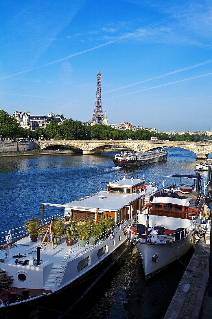 Eiffel Tower and Seine river, Paris, France