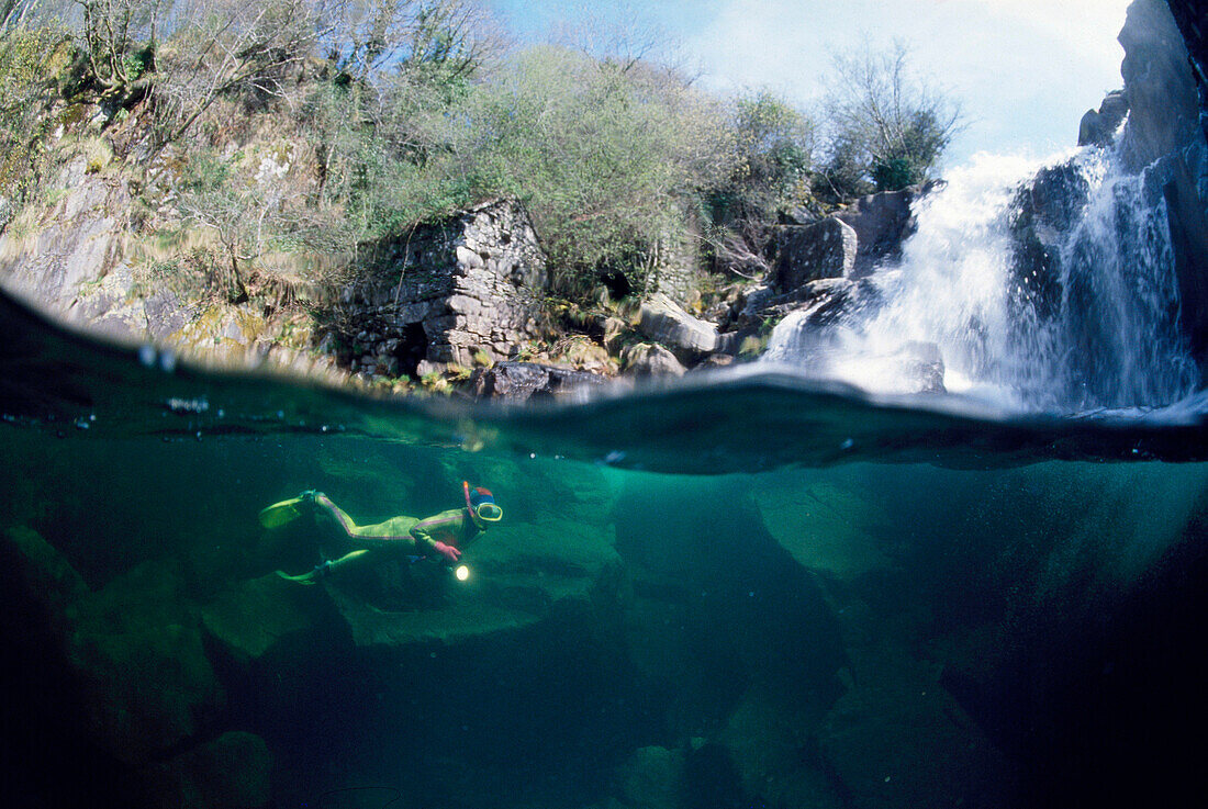 Poza da Freisa, Verdugo river. Pontevedra province, Galicia, Spain