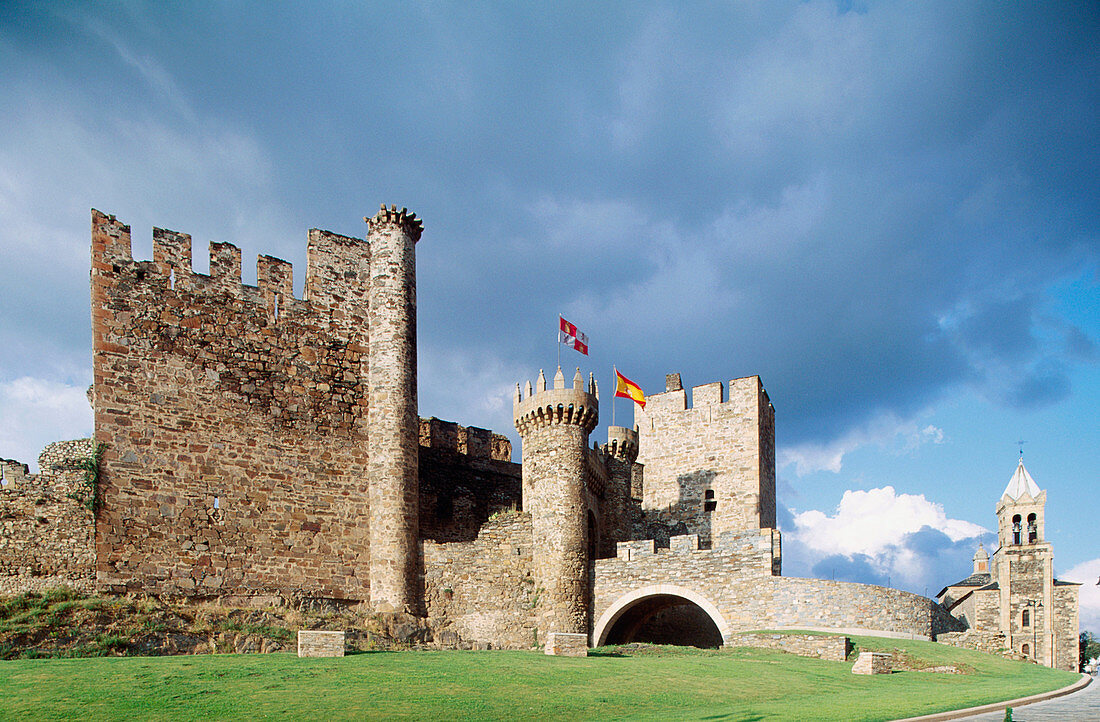 Spain. Leon province. Ponferrada. Templar castle (1178).