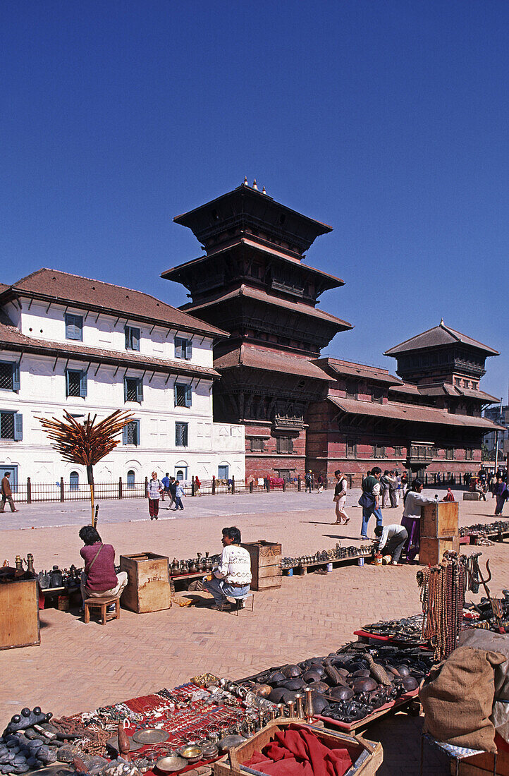Nepal, Kathmandu, Durbar square. Basantapur Palace
