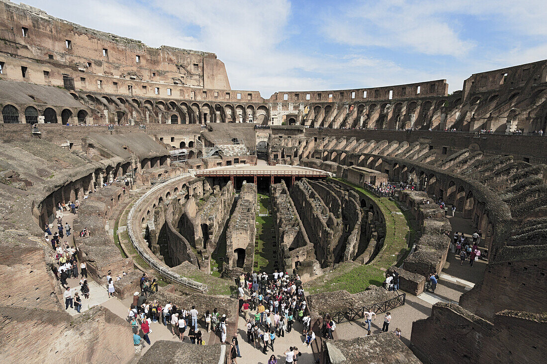 Tourists visiting colosseum, Rome, Italy