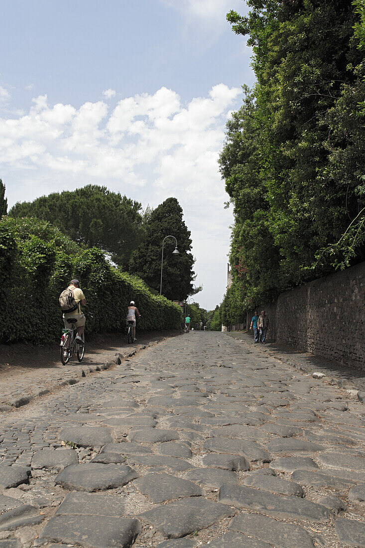 View along Via Appia Antica, Rome, Italy