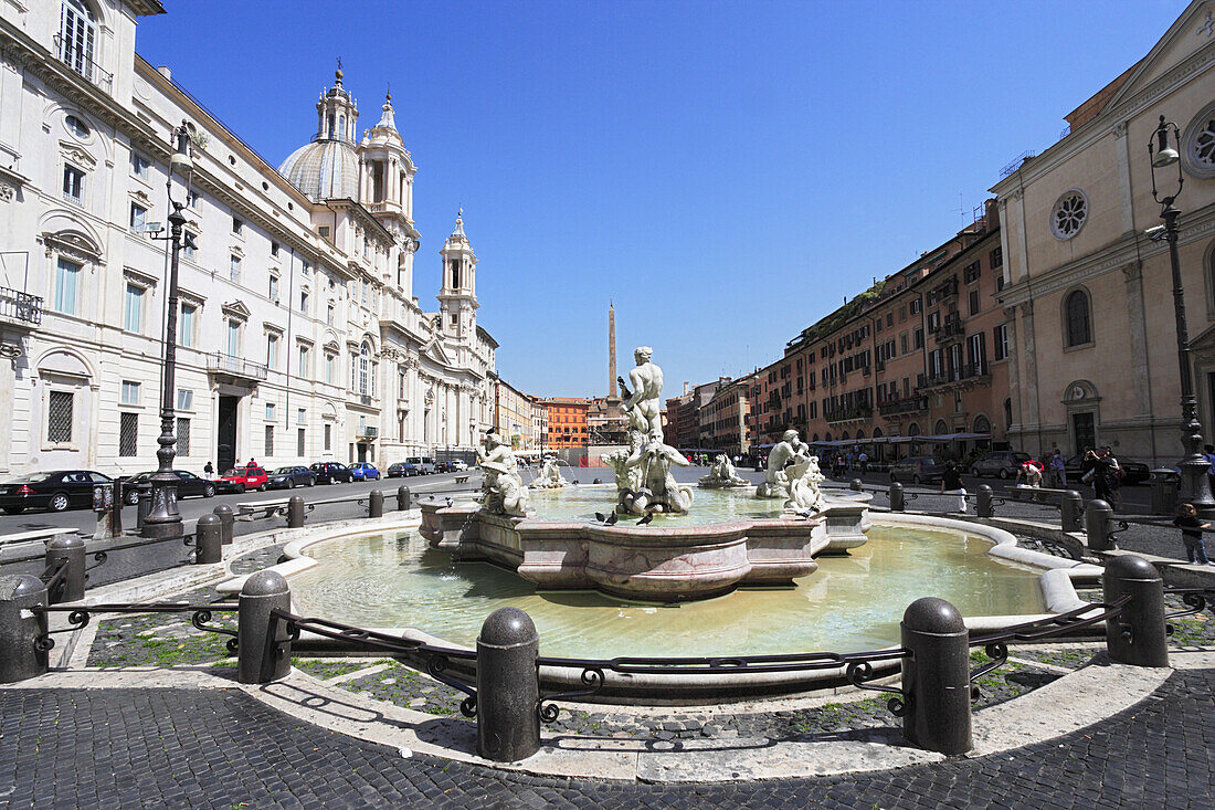 Fontana del Moro, Piazza de Navona, Rom, Italien