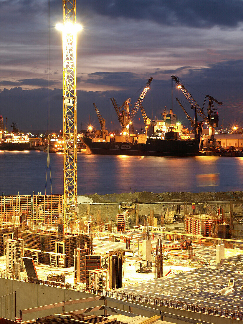 Building Site in the Harbour City, Hanseatic City of Hamburg, Germany