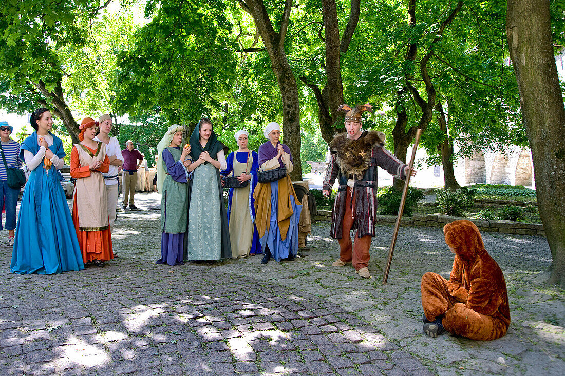 Actors in the Old Town, Tallinn, Estonia, Europe