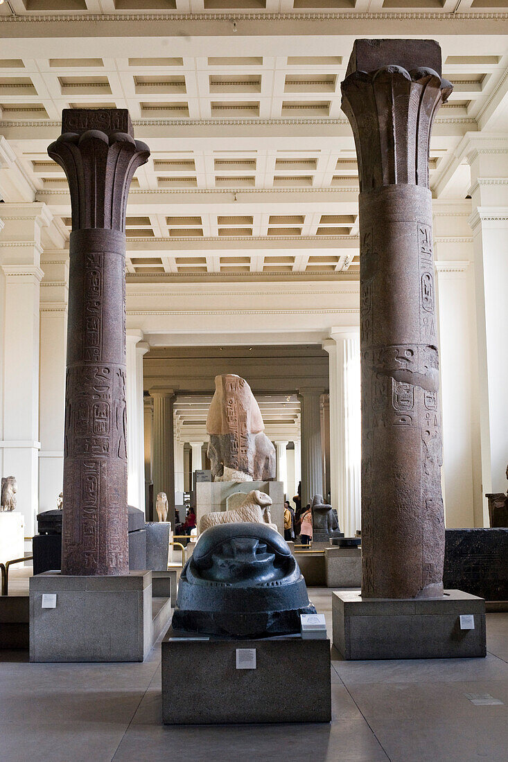 Ägyptische Ausstellung im britischen Museum in London, England