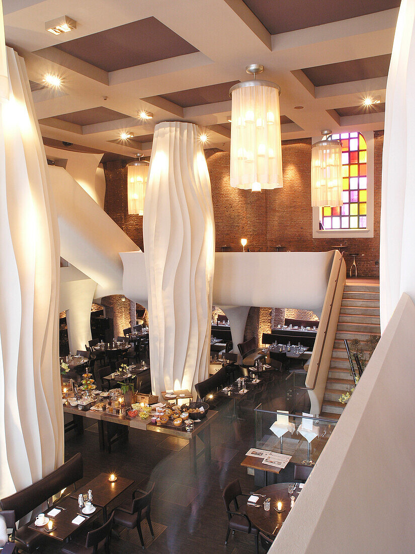 Dining Hall in the East Hotel, Hanseatic City of Hamburg, Germany