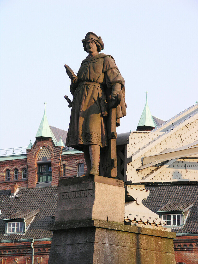Statue of Christopher Columbus, Hanseatic City of Hamburg, Germany