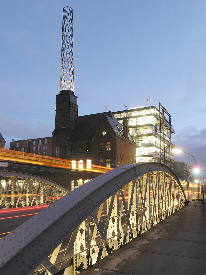 Former boiler house and office building in the HafenCity, Hamburg, Germany