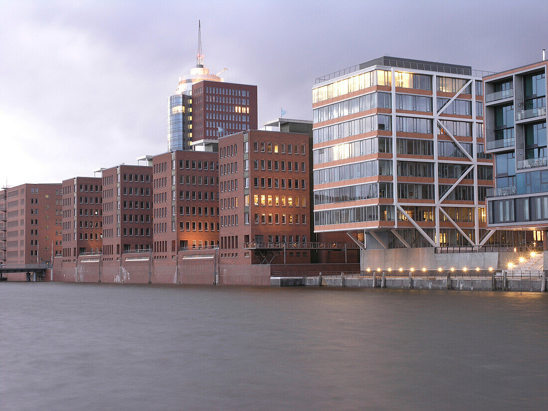 Office and Apartment Blocks in the Harbour City, Hanseatic City of Hamburg, Germany