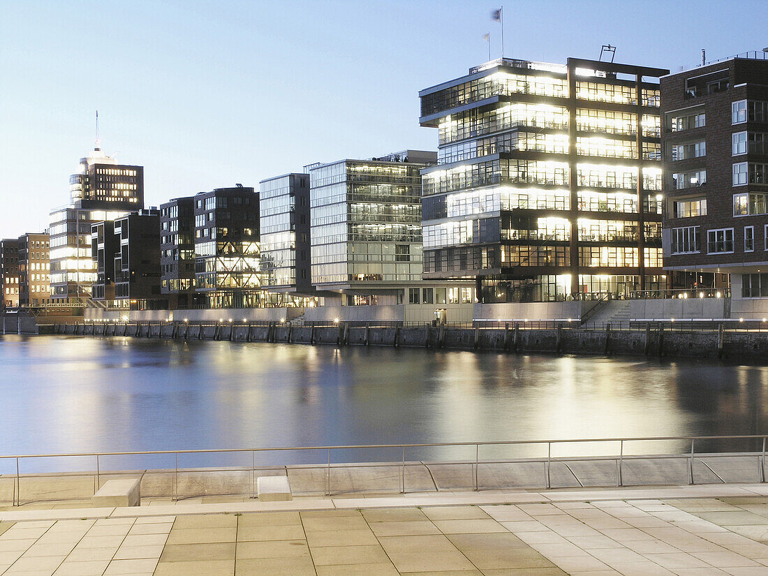 Office buildings and residential buildings, HafenCity, Hamburg, Germany
