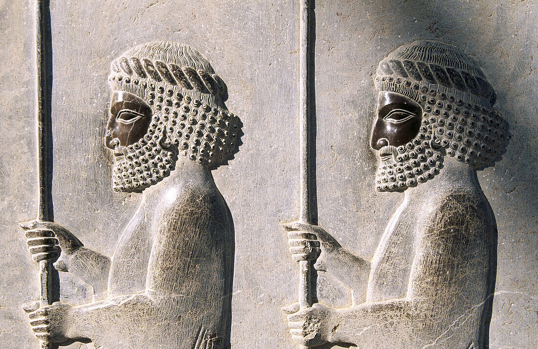 Iran. Persepolis. Apadana. East staircase. Procession of the guards.