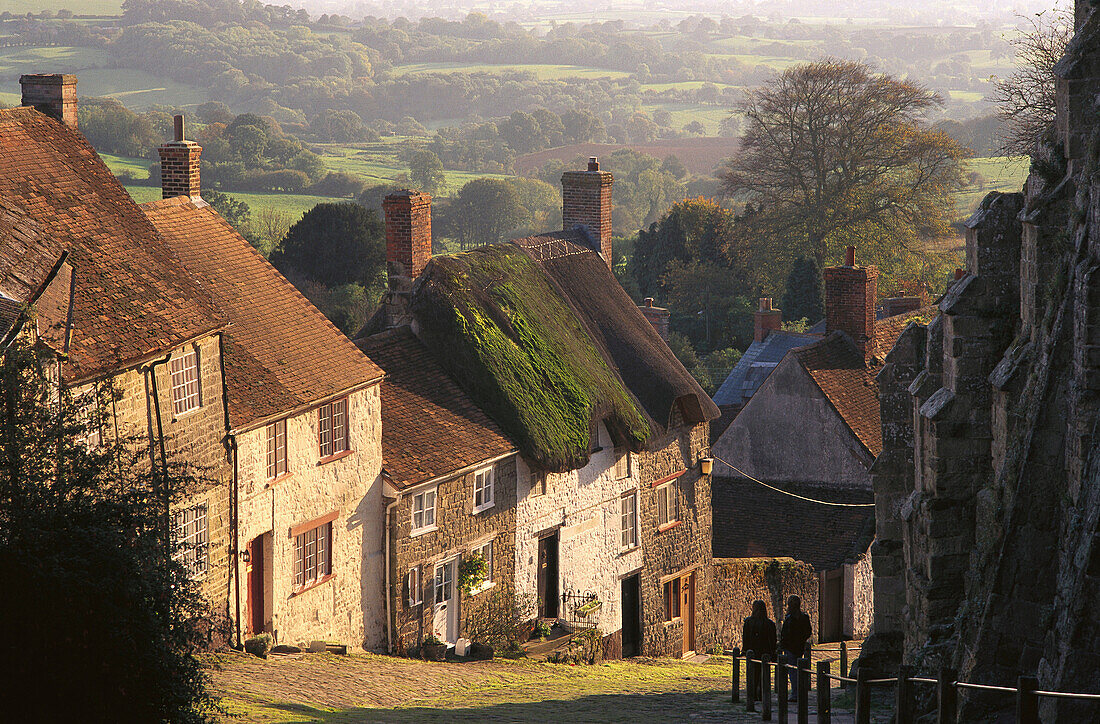 Gold Hill, Shaftesbury. Dorset, England, UK