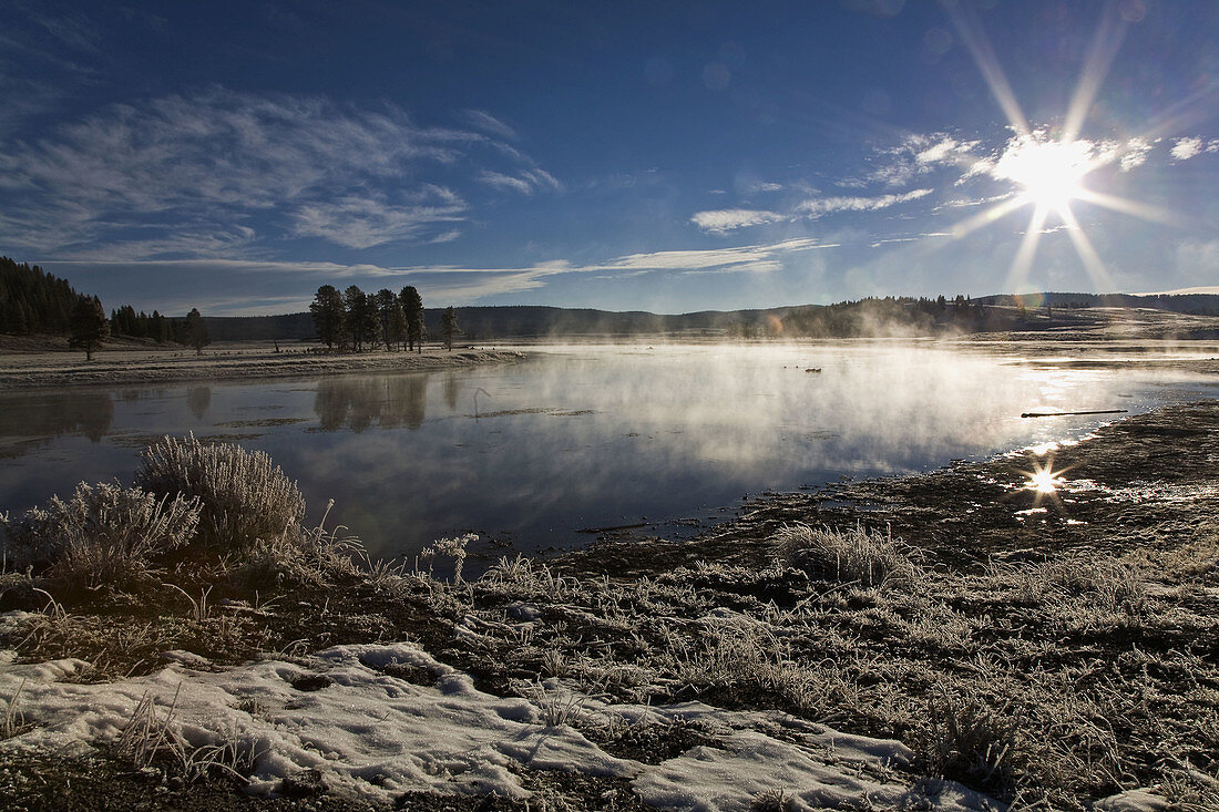 Scenery in and around Yellowstone National Park in the late fall  USA