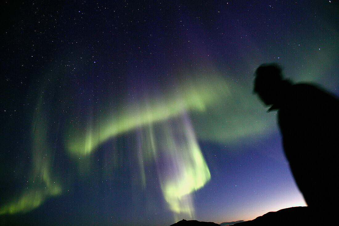 Northern lights or Aurora Borealis. Greenland