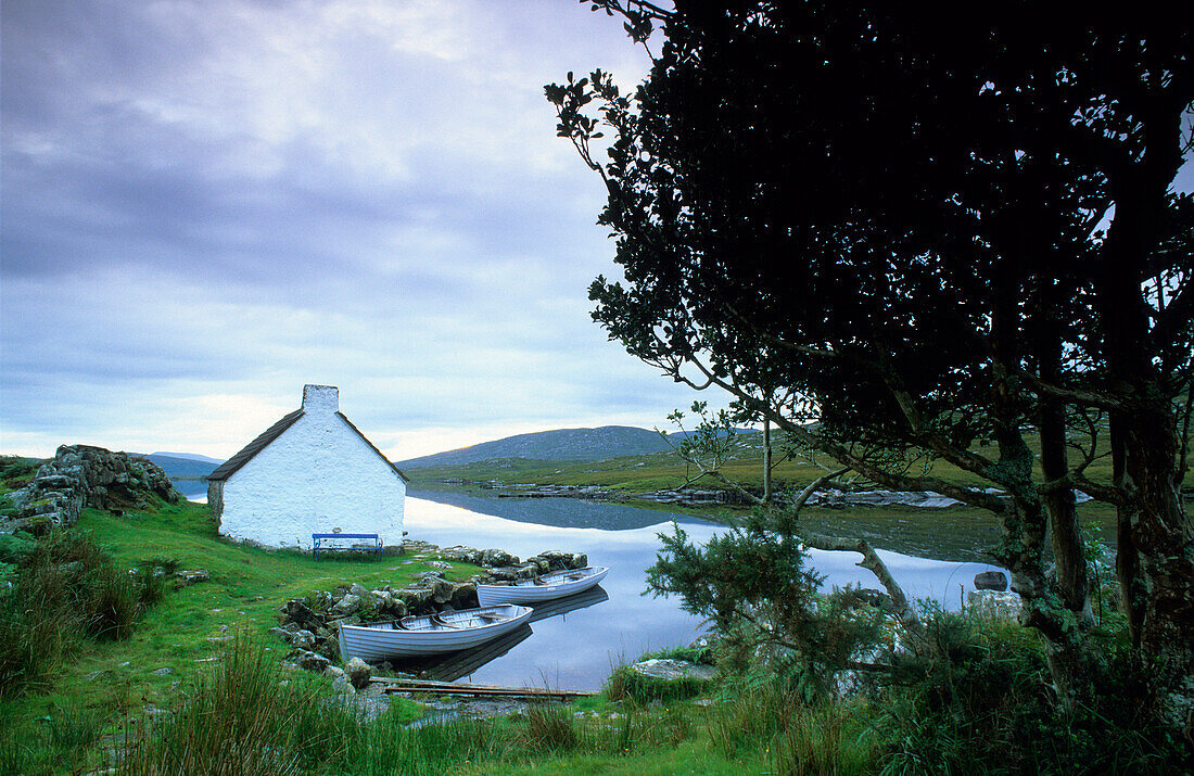 Europa, Großbritannien, Irland, Co. Galway, Connemara, Cottage bei Casla