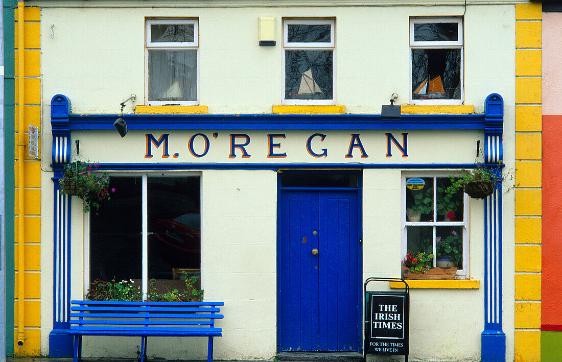 Painted shop in Kinvara, Co. Galway, Ireland, Europe