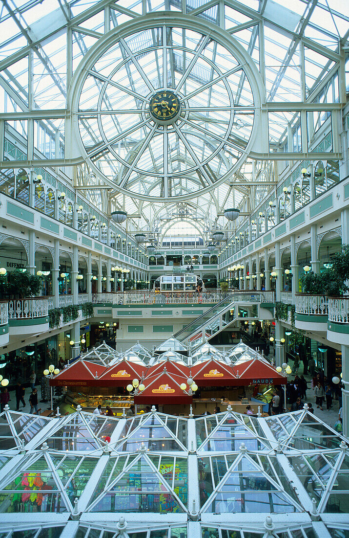 Interior view of the St. Stephen's Green Shopping Centre, Dublin, Ireland, Europe