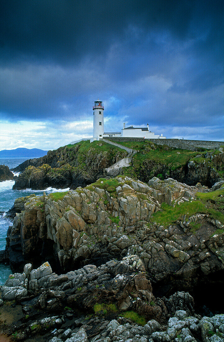 Leuchtturm am Fanad Head, County Donegal, Irland, Europa