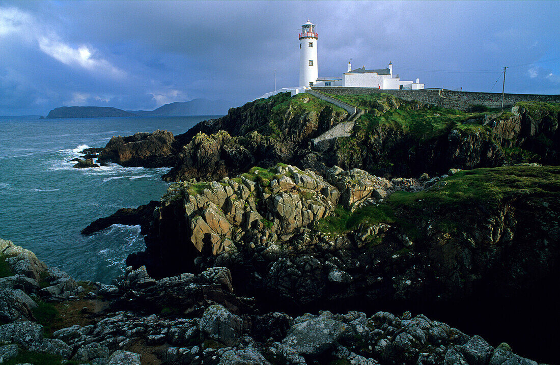 Leuchtturm am Fanad Head, County Donegal, Irland, Europa