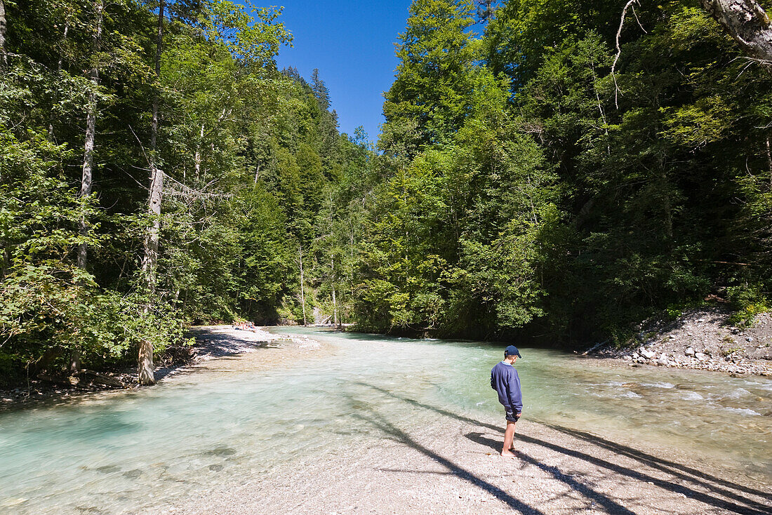 Partnach river near Garmisch Partenkirchen, Upper Bavaria, Germany