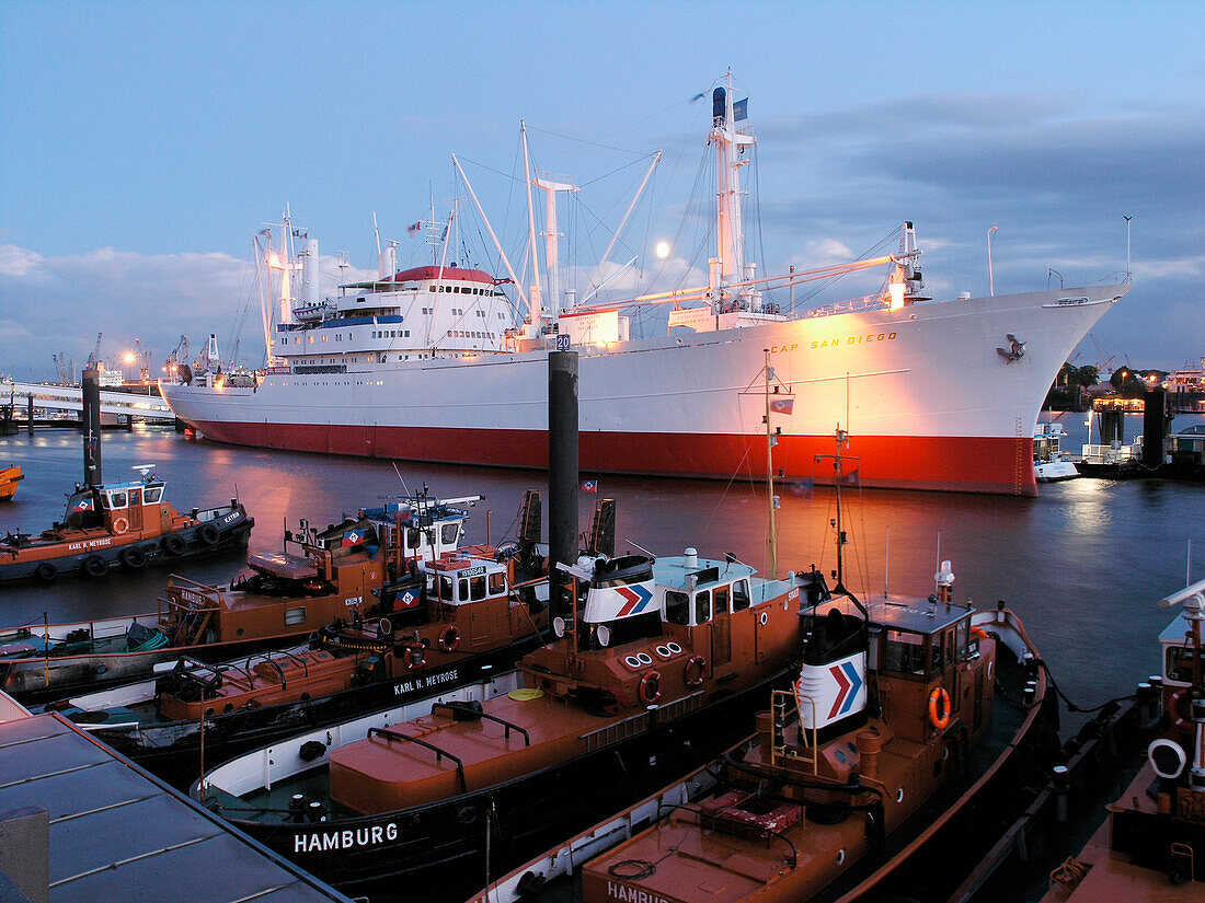 Museum Ship Cap San Diego in the Harbour, Hanseatic City of Hamburg, Germany