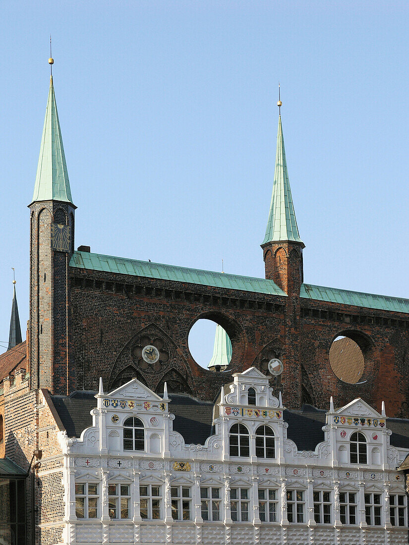 Rathaus, Lübeck, Schleswig Holstein, Deutschland