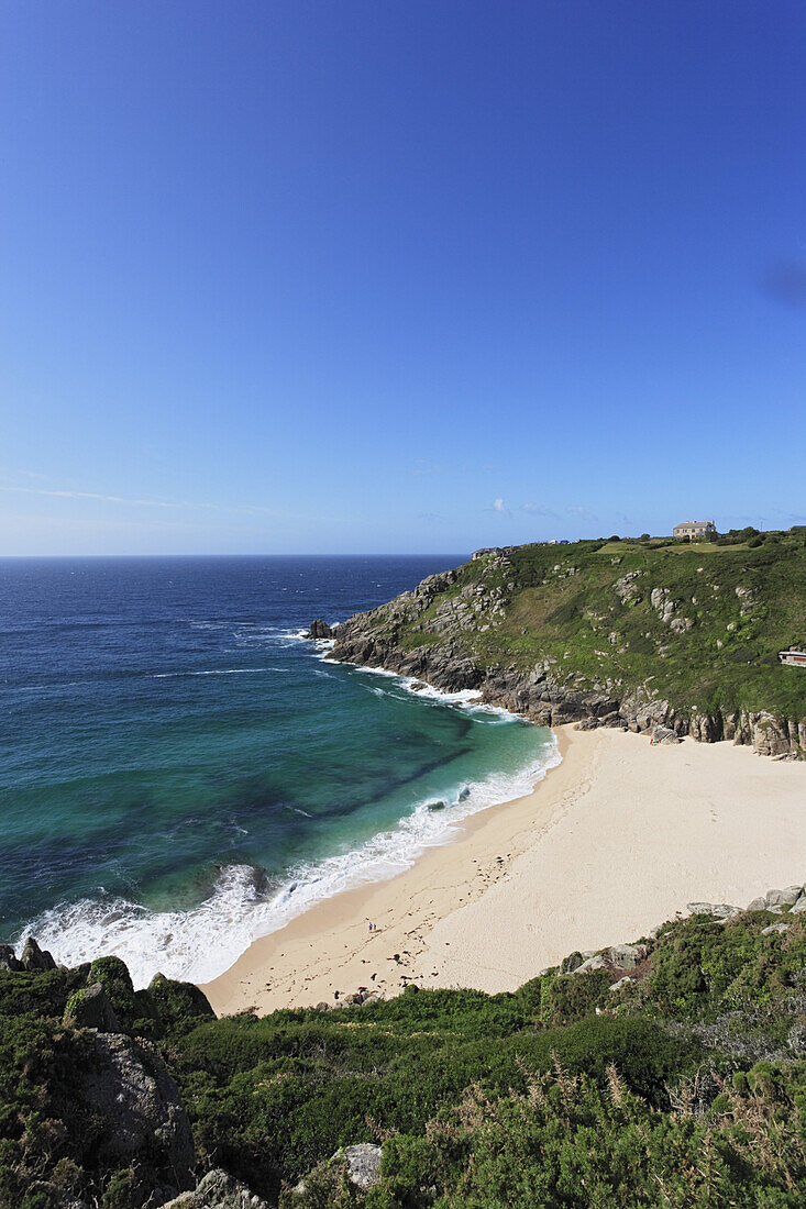 Porthcurno Beach, Penwith, Cornwall, England, Großbritannien