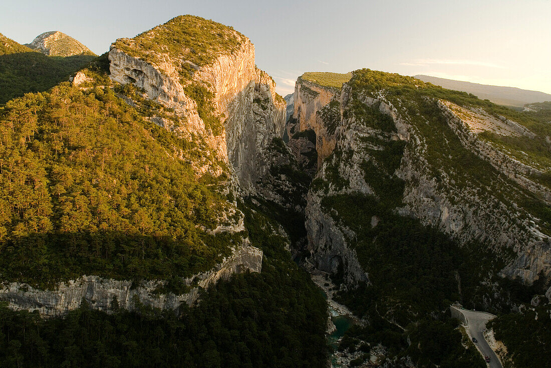 Grand Canyon du Verdon, Blick auf die Verdonschlucht, Alpes-de-Haute-Provence, Provence, Frankreich