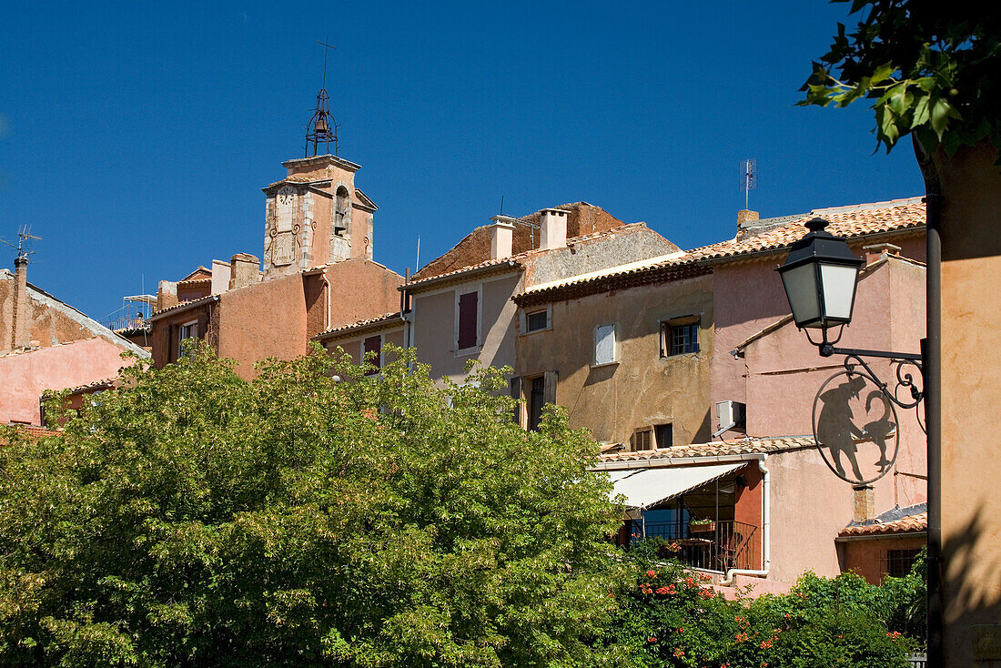 Das Dorf Roussillon, Vaucluse, Provence, Frankreich