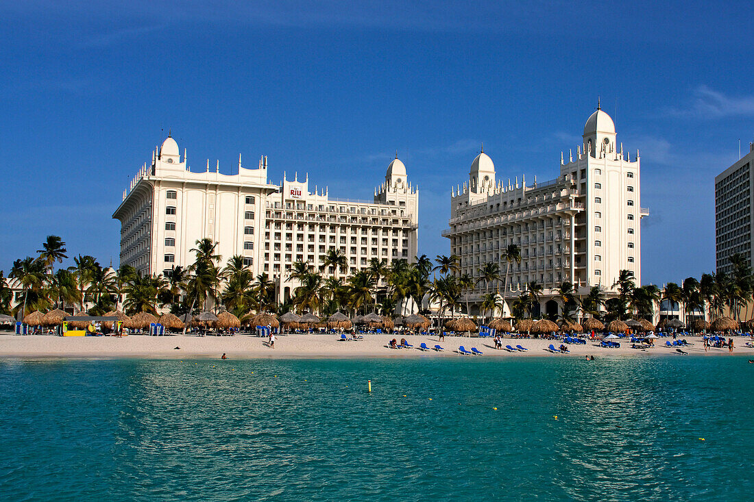 Aruba Palm beach, Strand, Riu Hotel Casino Niederländische Antillen