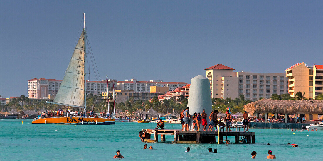 Aruba, Palm Beach, West Indies, Dutch Carribean, Central America, Palm Pleasure Catamaran