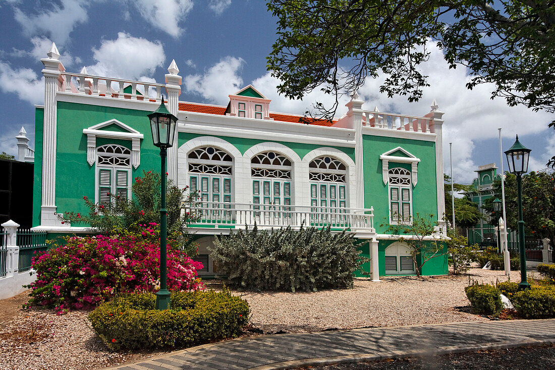 West Indies, Aruba, Oranjestadt, colonial buidling