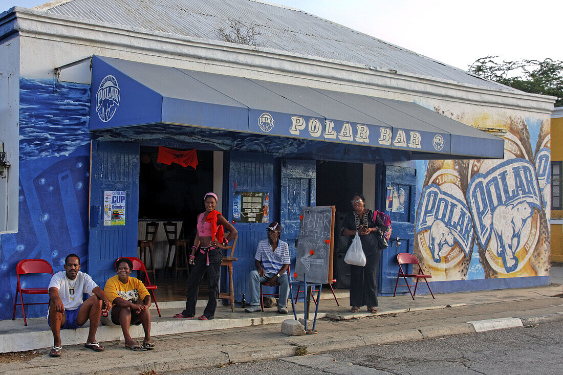 West Indies, Bonaire, Rincon, Polar Bar, people