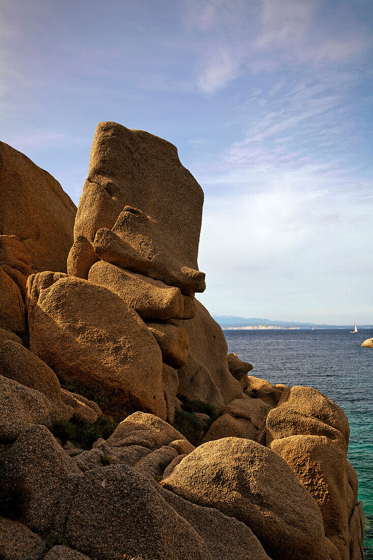 Italy Sardinia Capo Testa bizarre rock landscape