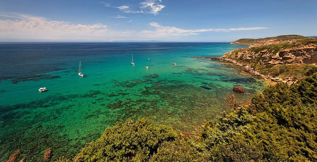 Italy Sardinia bay in Golf dell Asinara north coast