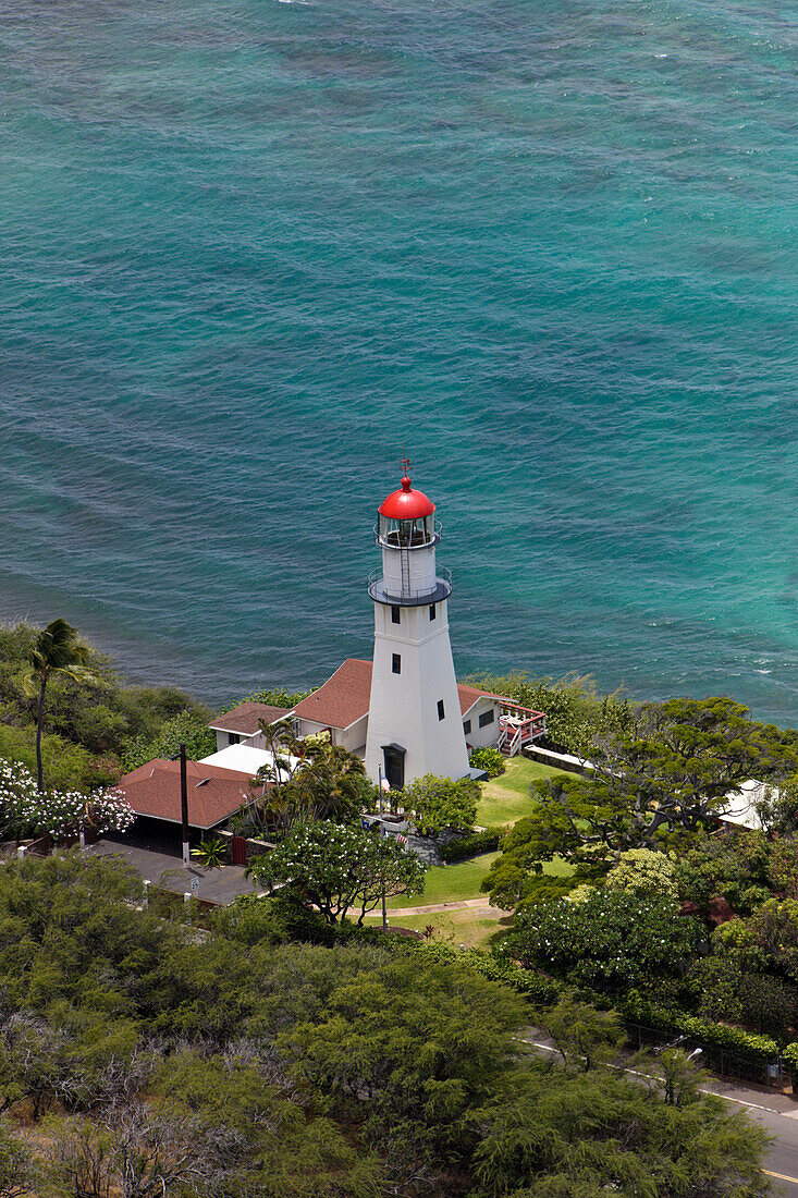 Leuchtturm am Kupikipikio Point, Oahu, Pazifik, Hawaii, USA