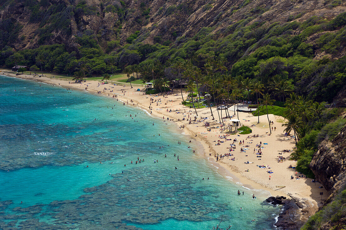 Strand der Hanauma Bucht, Oahu, Pazifik, Hawaii, USA