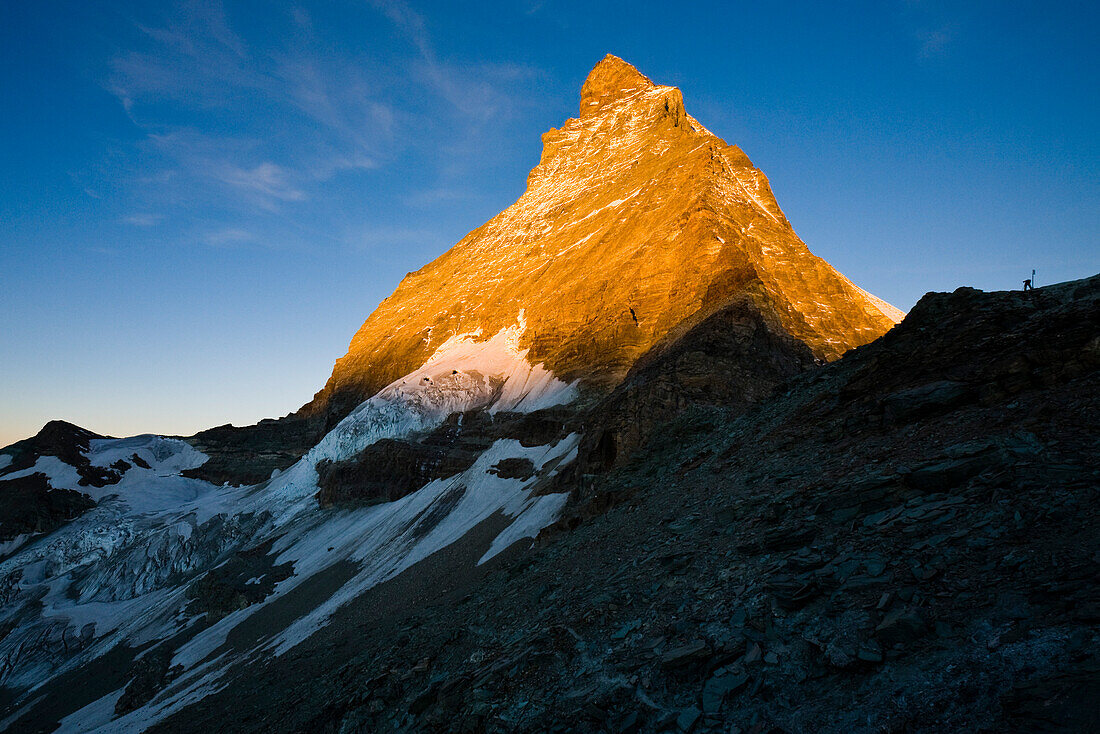 Matterhorn in morning light, Canton of Valais, Switzerland