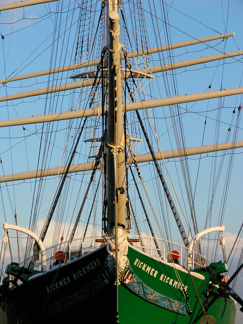 Museum Ship Rickmer Rickmers in the Harbour, Hanseatic City of Hamburg, Germany