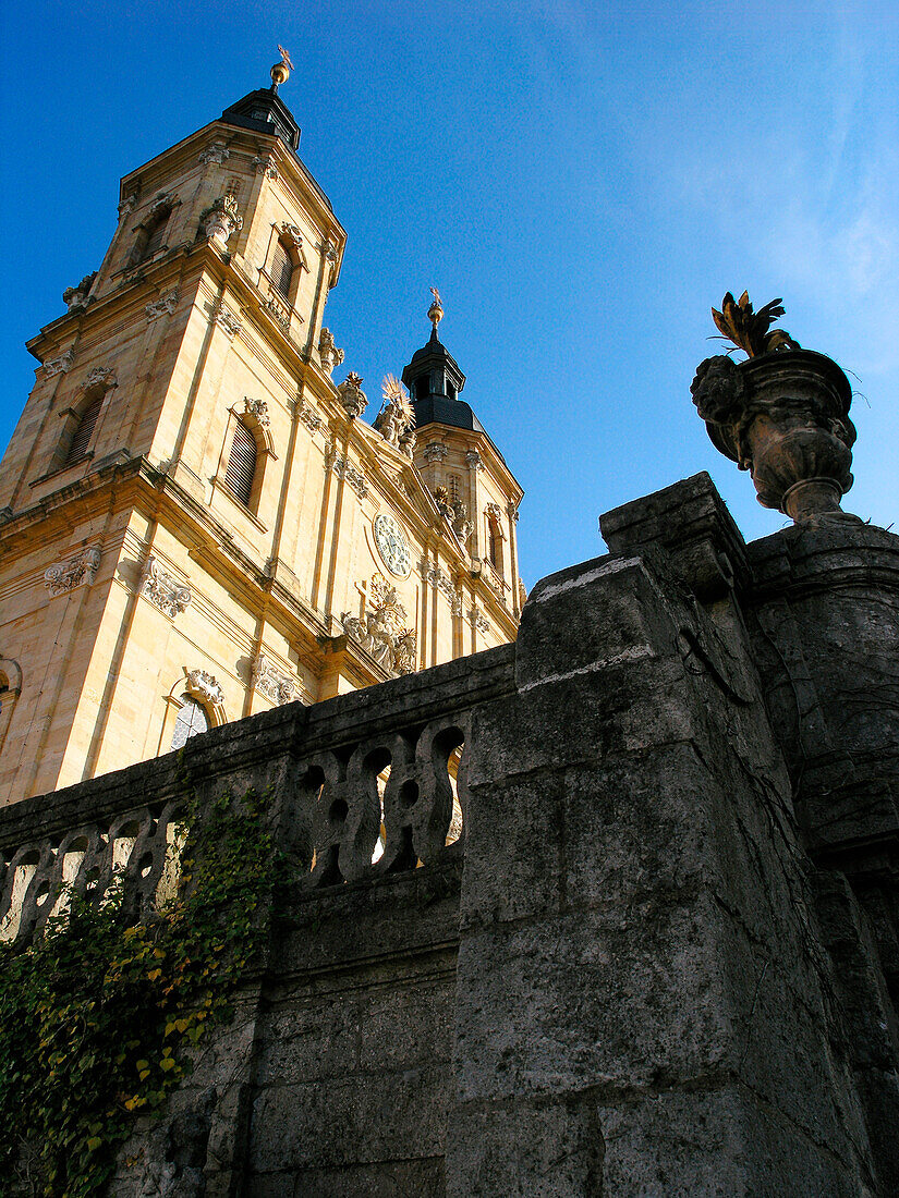 Basilika Gössweinstein im Sonnenlicht, Franken, Bayern, Deutschland