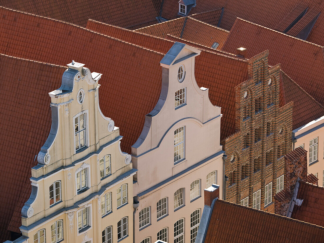 Gables at the Old Town, Hanseatic City of Lübeck, Schleswig Holstein, Germany