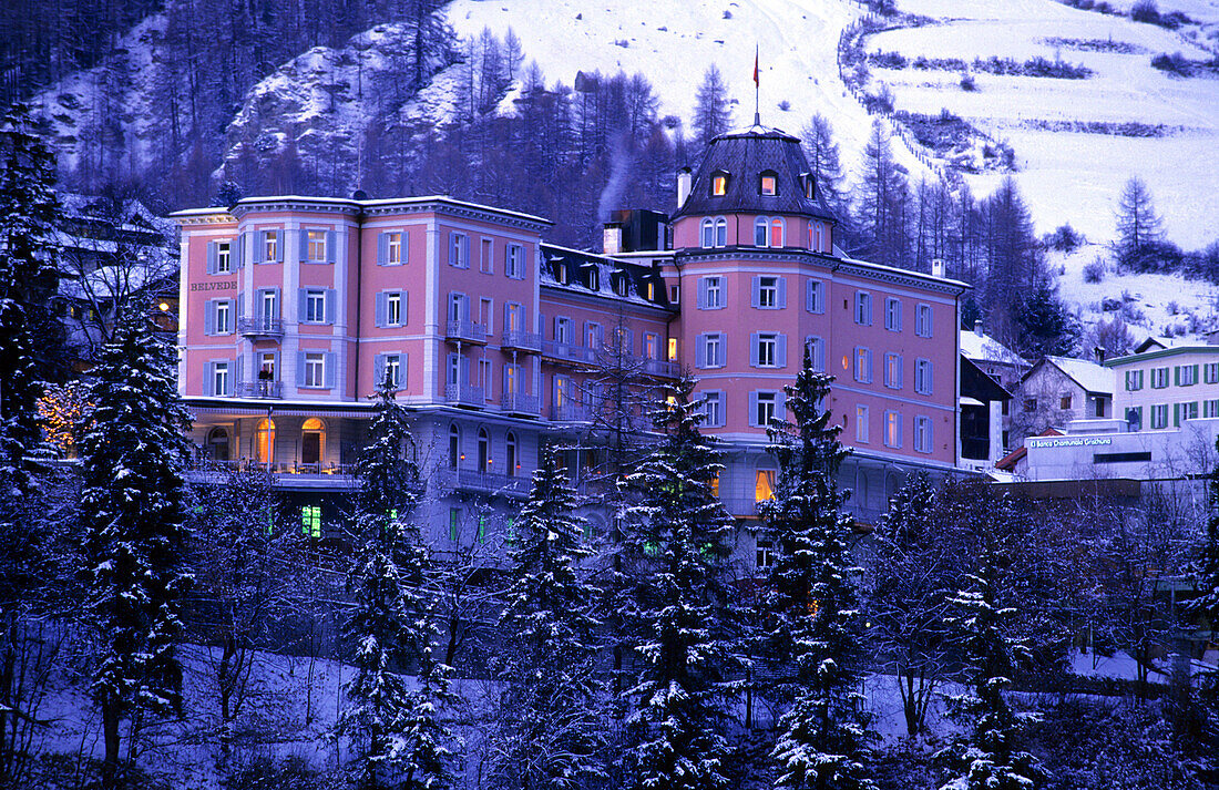 Hotel Belvedere in Scuol, Lower Engadine, Engadine, Switzerland