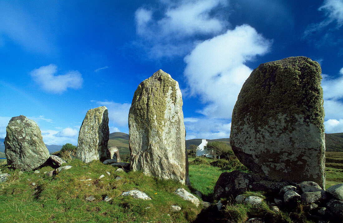 Europe, Great Britain, Ireland, Co. Kerry, Menhire near Waterville